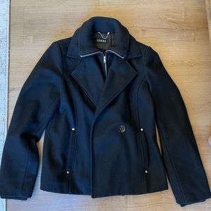 GUESS Black Peacoat